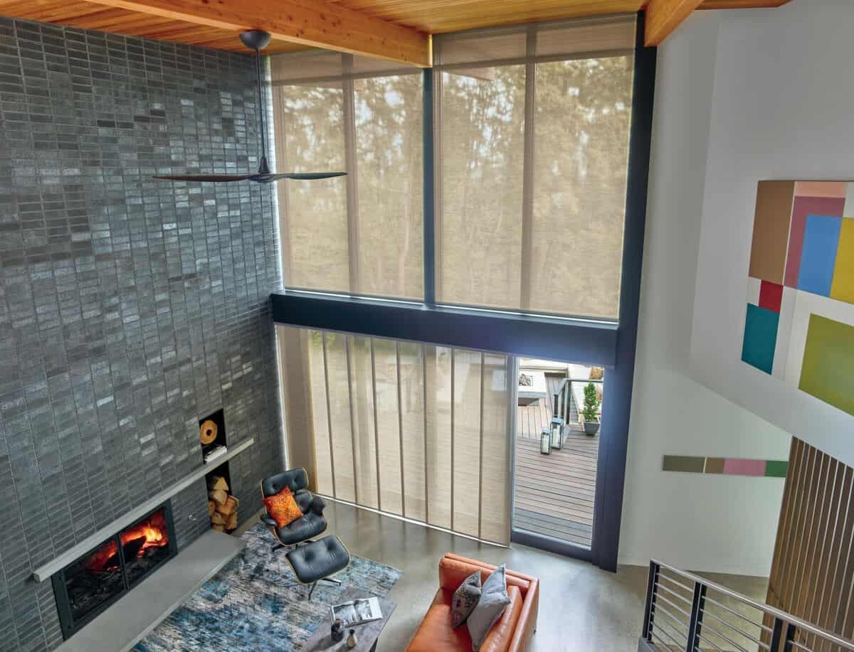 Hunter Douglas Screen Shades, Solar Shades, banded shades on windows near Encinitas, California (CA)