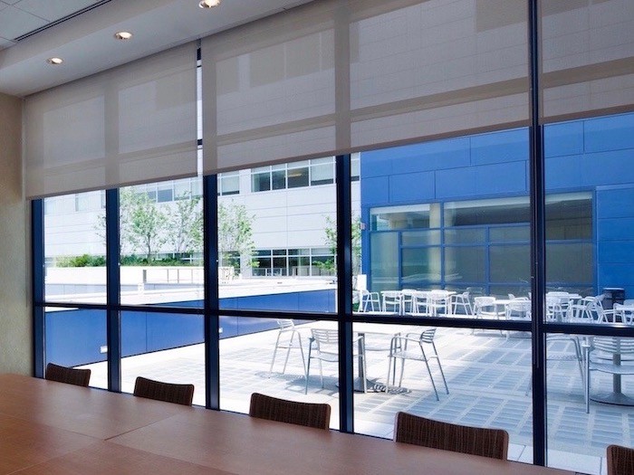 Office showing conference room with commercial shades